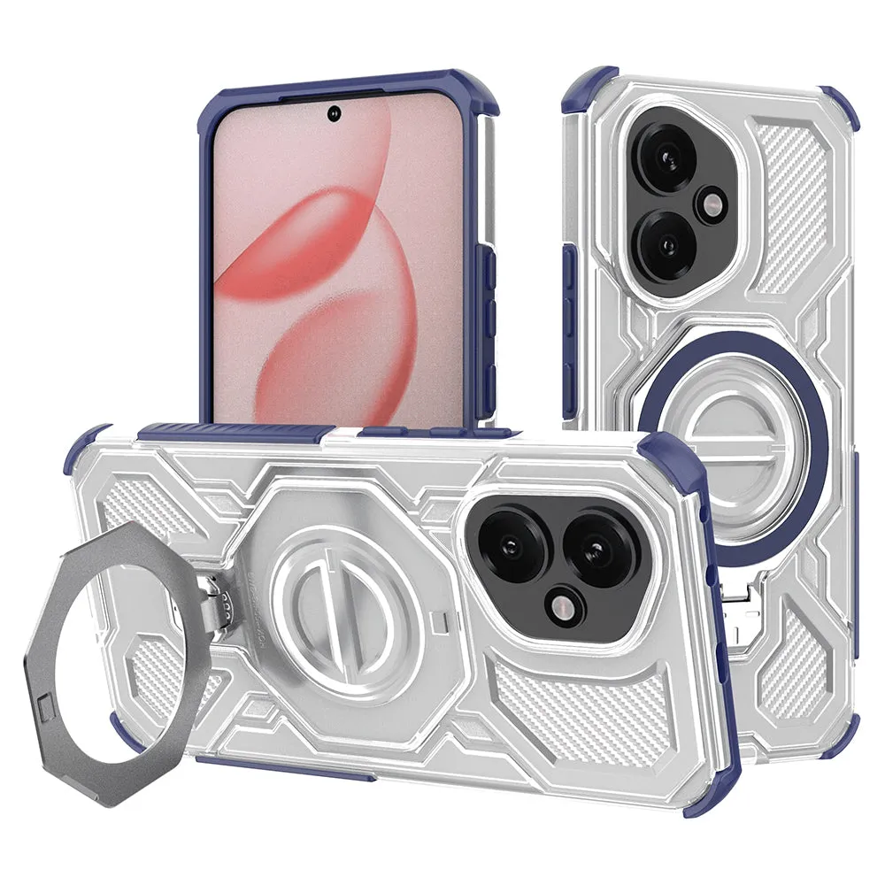 Custodia per Honor 400, Techsuit, Carbon Shield Pro, Blu - immagine 1