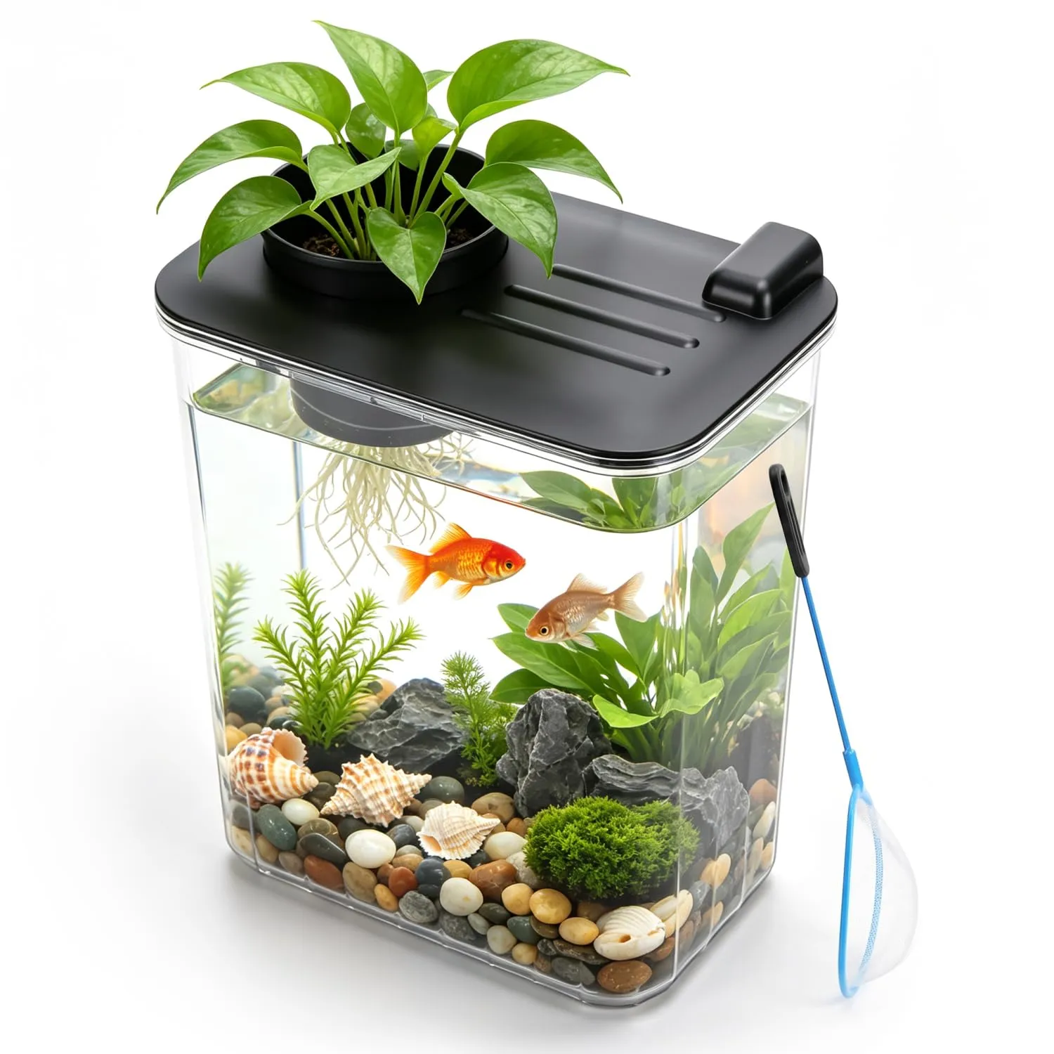 Nobleza Piccolo Acquario in Plastica 2.8L per Betta Decorazione - immagine 1