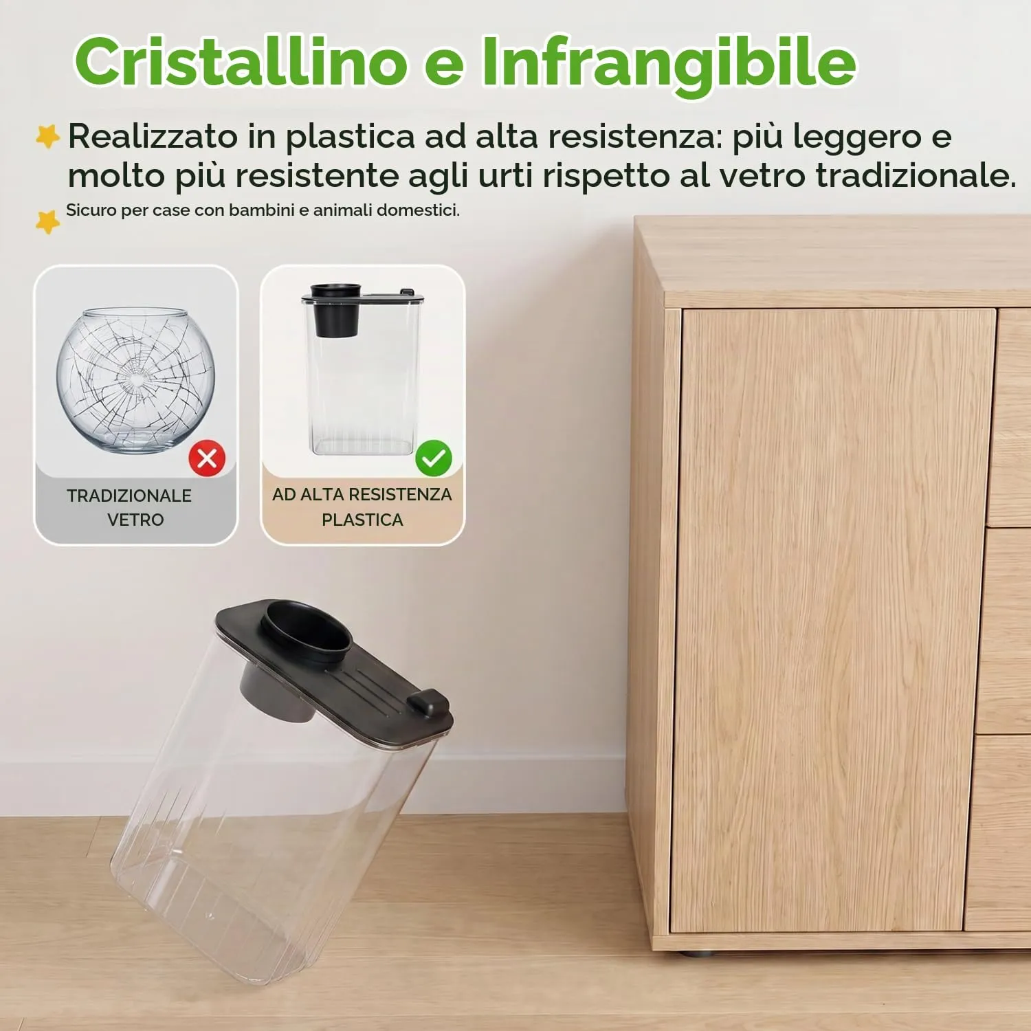 Nobleza Piccolo Acquario in Plastica 2.8L per Betta Decorazione - immagine 2