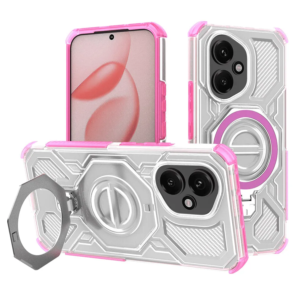 Custodia per Honor 400, Techsuit, Carbon Shield Pro, Rosa - immagine 1