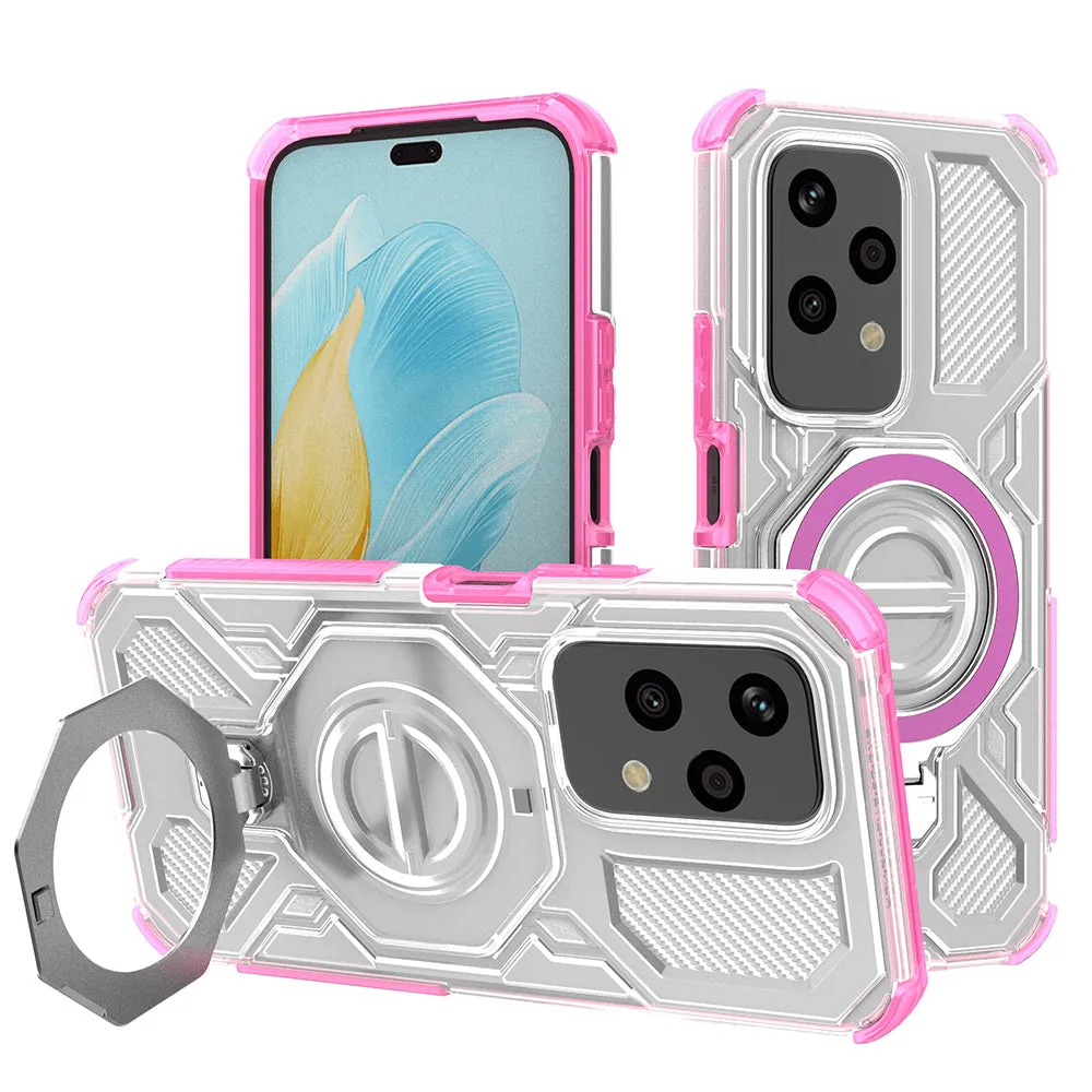 Custodia per Honor 200 Lite, Techsuit, Carbon Shield Pro, Rosa - immagine 1