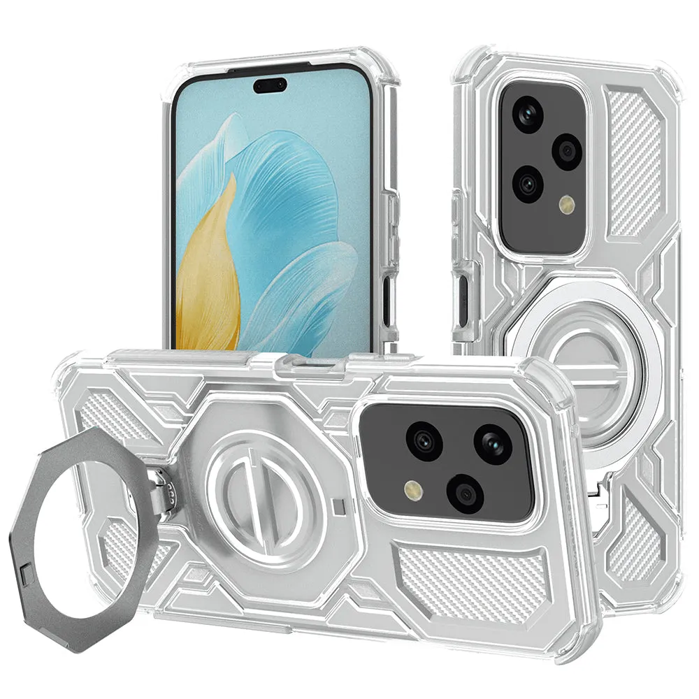 Custodia per Honor 200 Lite, Techsuit, Carbon Shield Pro, Bianca - immagine 1