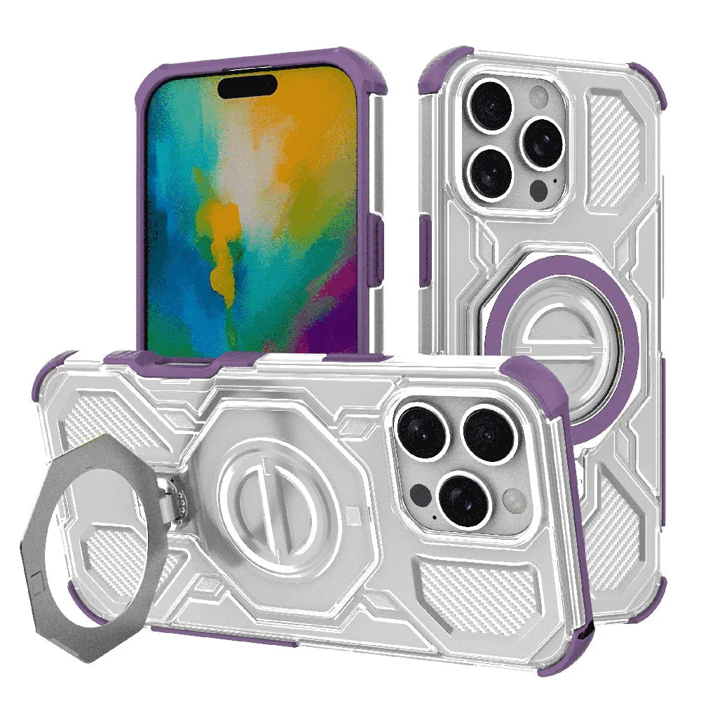 Custodia per Apple iPhone 16 Pro, Techsuit, Carbon Shield Pro, Viola - immagine 1