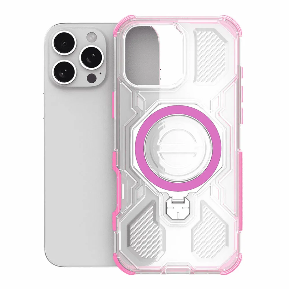 Custodia per Apple iPhone 15, Techsuit, Carbon Shield Pro, Rosa - immagine 1