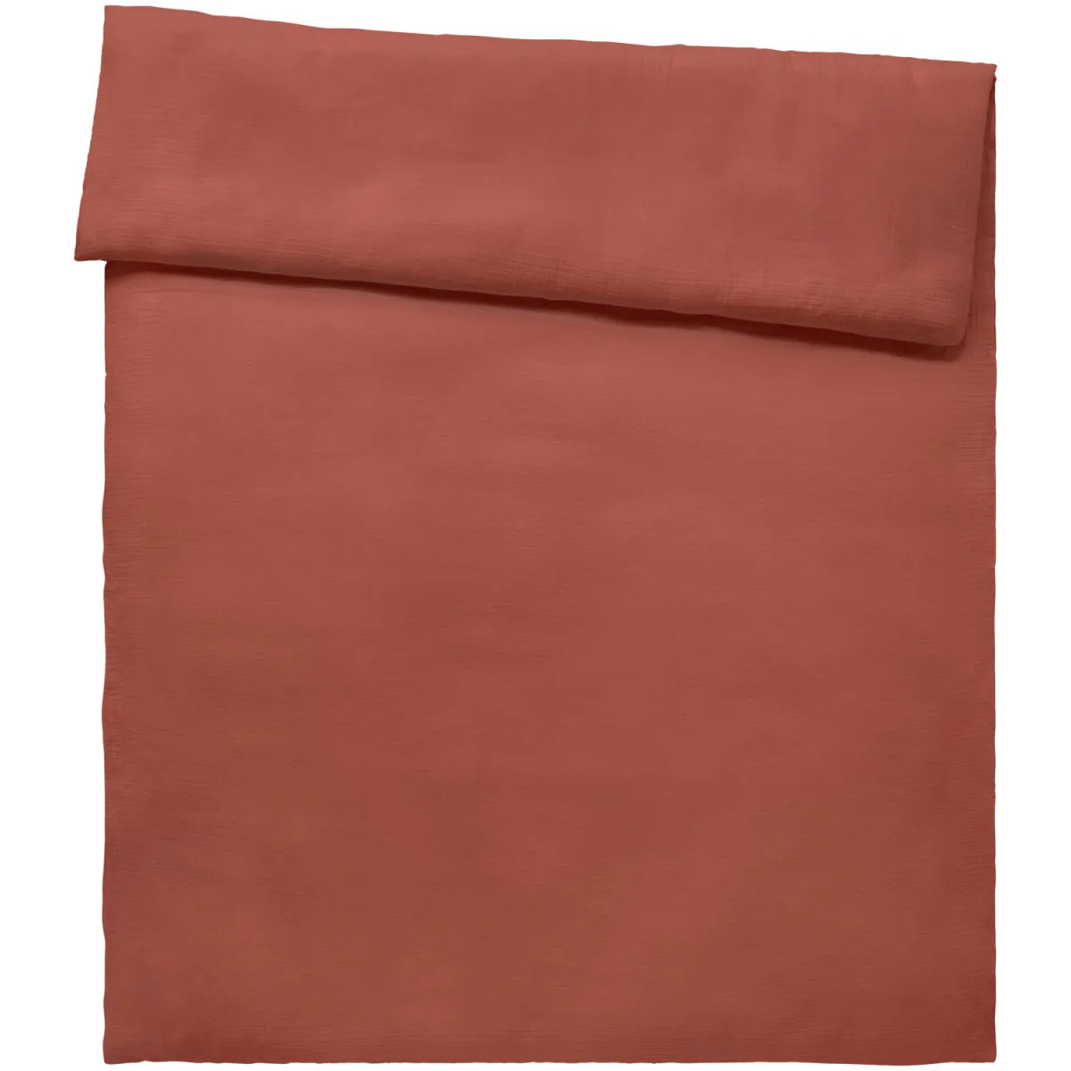 ERWIN M. Copripiumino Libra mussola di cotone; 140x200 cm (LxL); terracotta - immagine 1