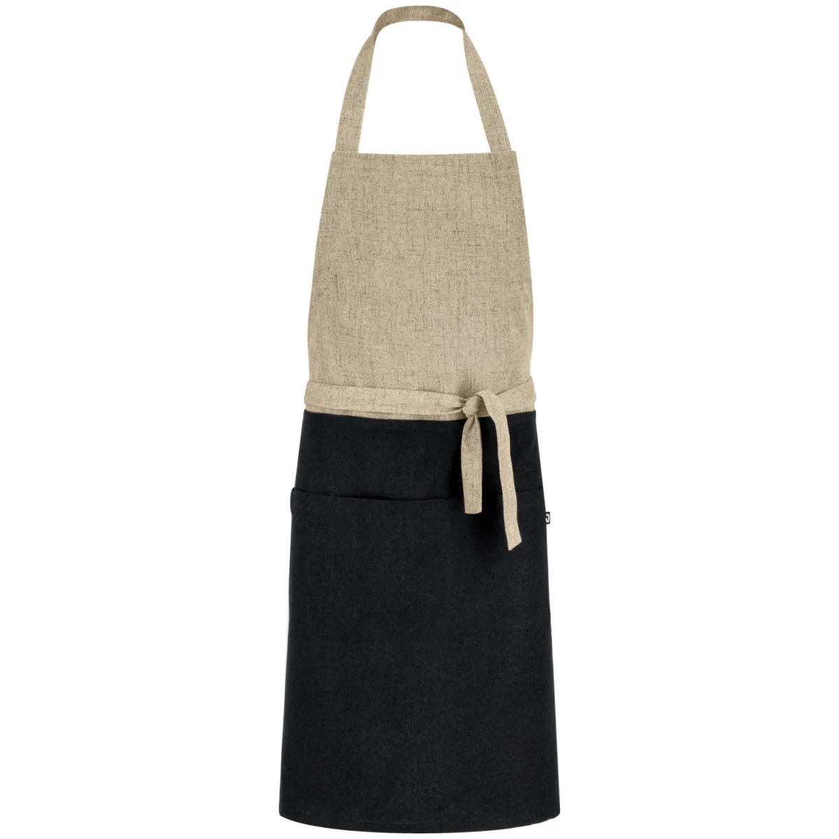 JOBELINE Grembiule con pettorina Mora Colorblock 88x80 cm (LxL); 88x80 cm (LxL); sabbia/nero - immagine 1