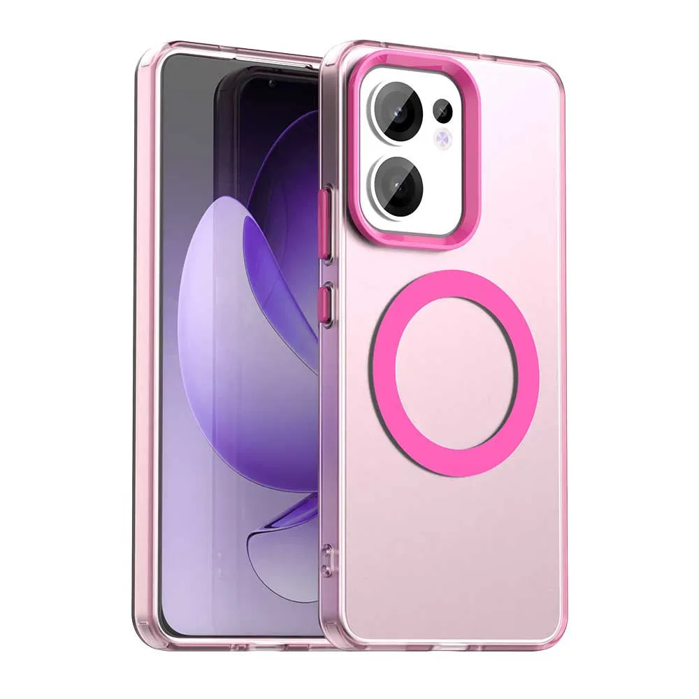 Custodia MagSafe per Oppo Reno13 FS 5G / Reno13 F 4G / Reno13 F, Techsuit, CandyCase, Rosa - immagine 1