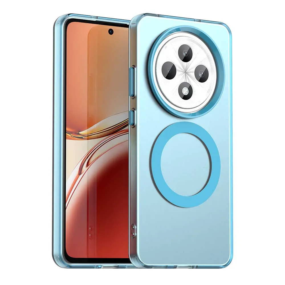 Custodia MagSafe per Oppo Reno12 FS 5G / Reno12 FS 4G / Reno12 F 4G / Reno12 F, Techsuit, CandyCase, Blu - immagine 1