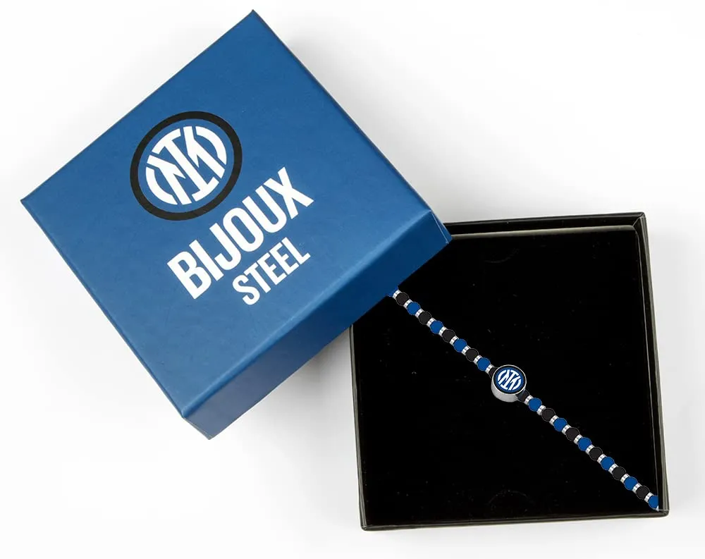 Inter Unisex-Adult Bracciale, Nero Blu Acciaio, Taglia Unica - immagine 2