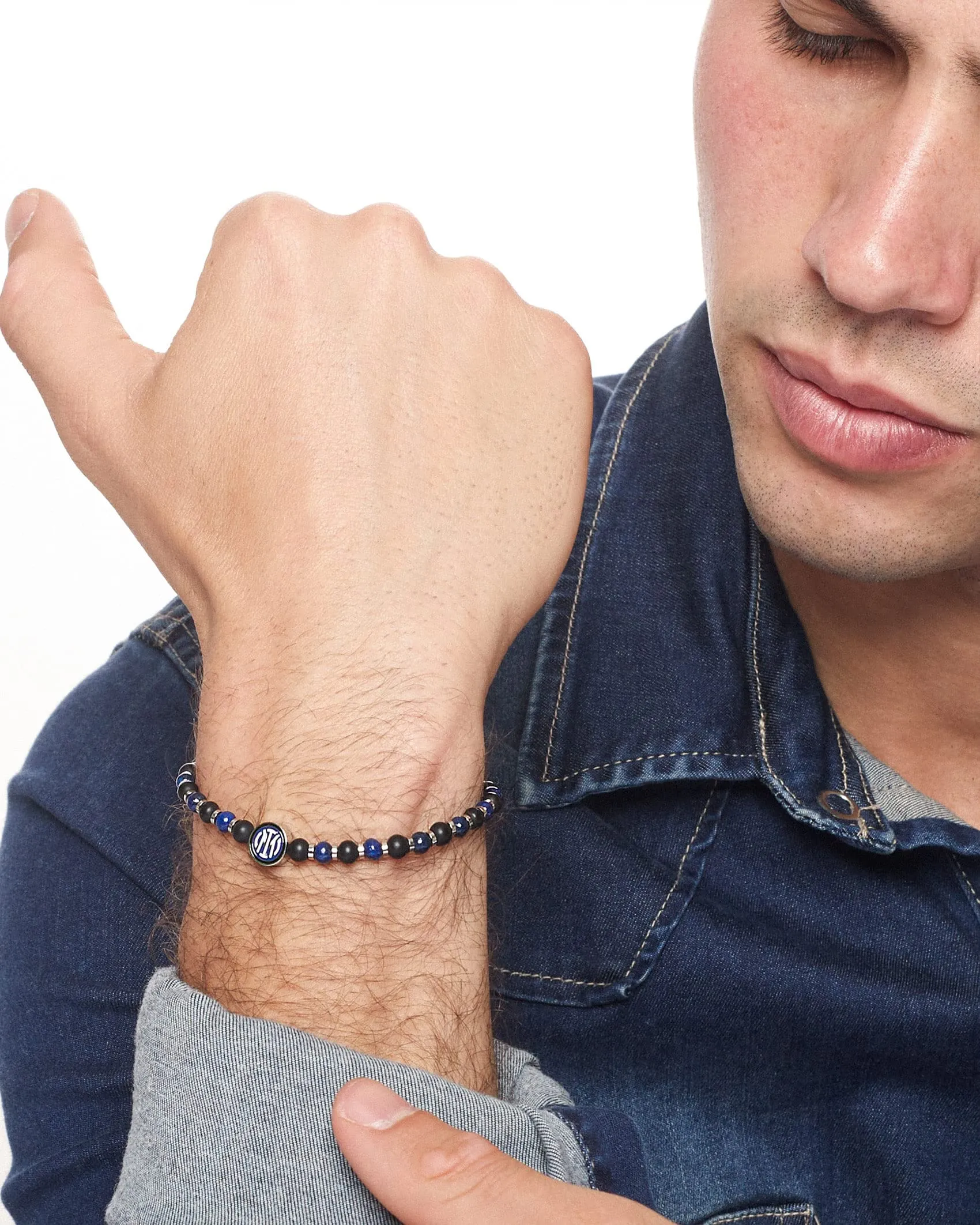 Inter Unisex-Adult Bracciale, Nero Blu Acciaio, Taglia Unica - immagine 4