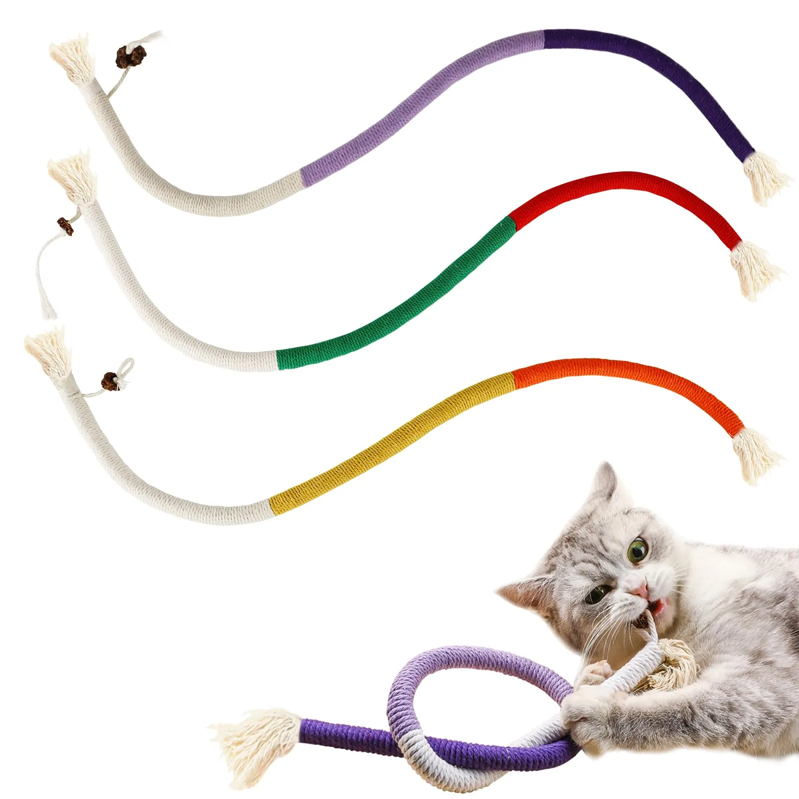 SUOXU Giocattolo interattivo per la pulizia dei denti di gatto - immagine 1