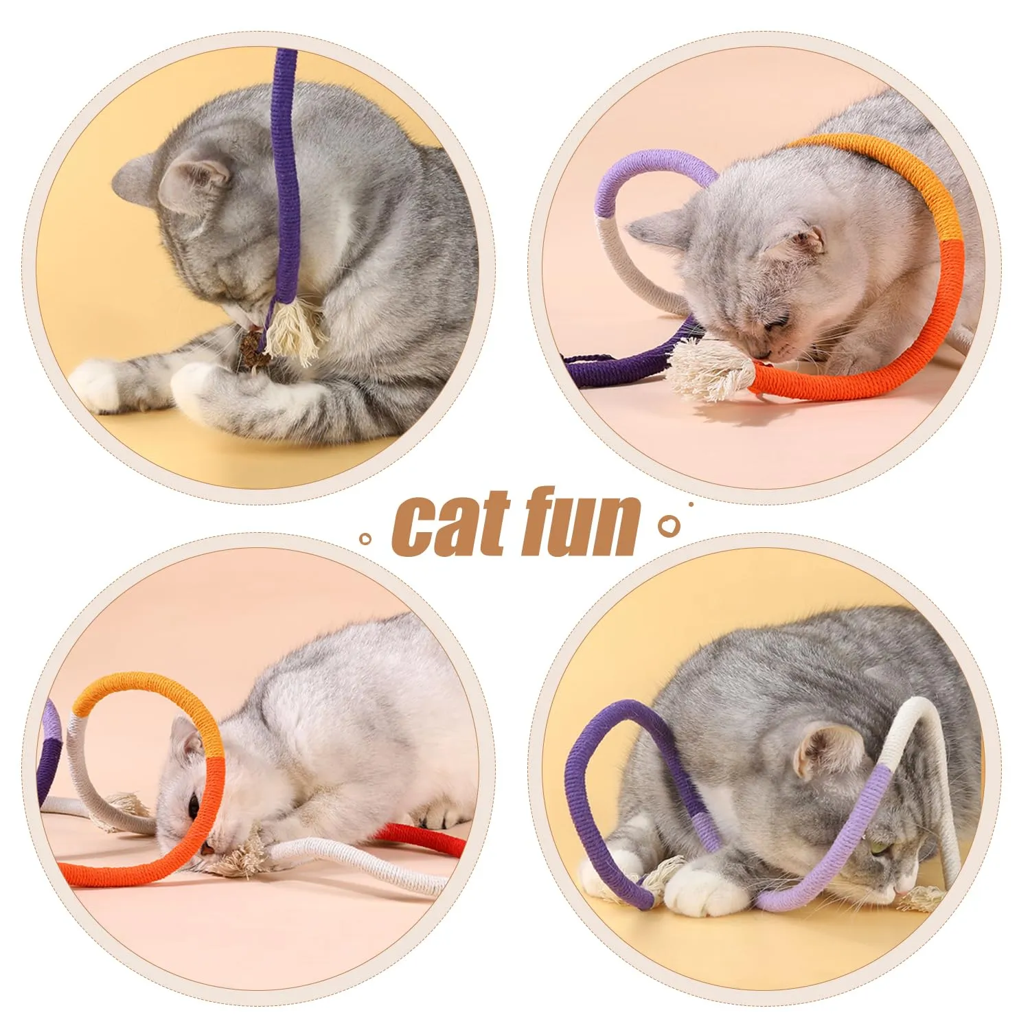 SUOXU Giocattolo interattivo per la pulizia dei denti di gatto - immagine 5