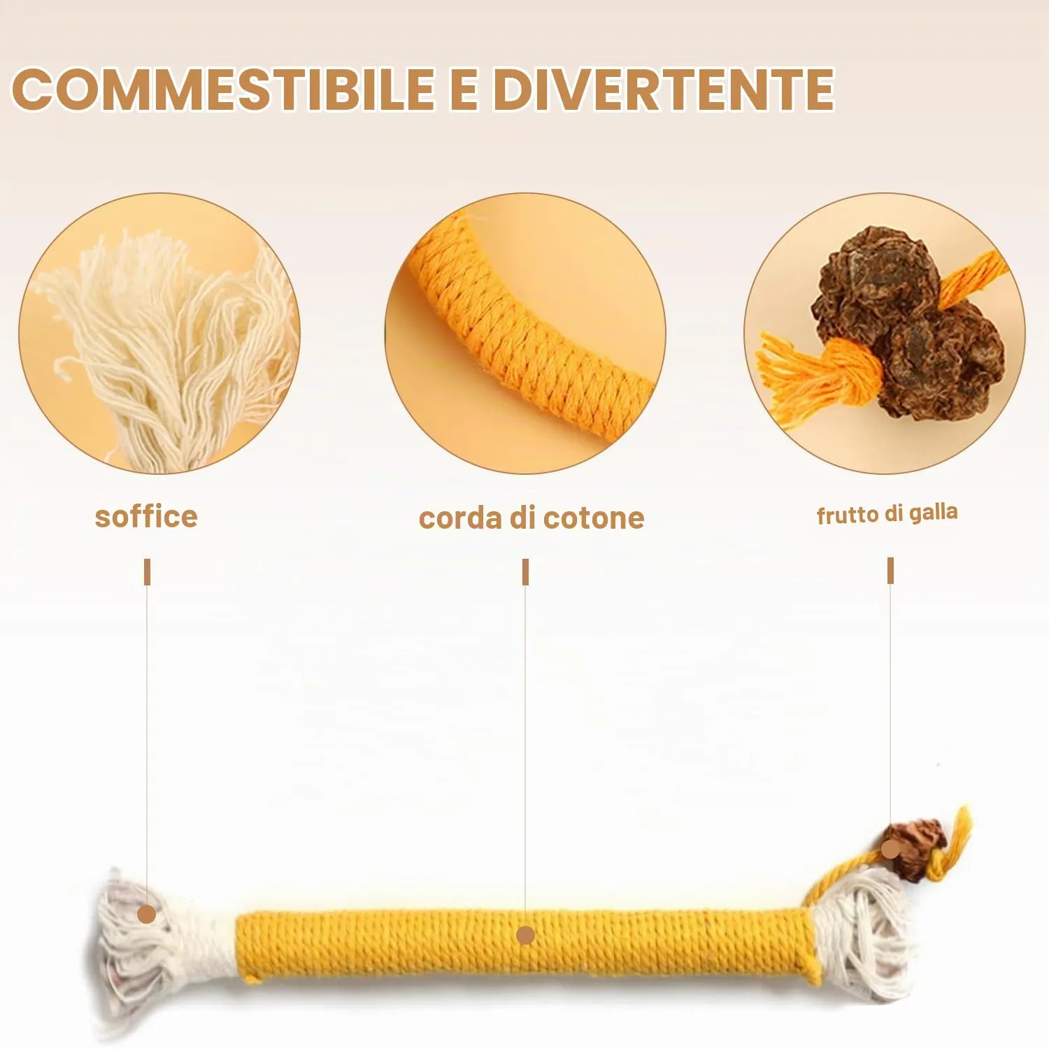 SUOXU Corda di cotone da masticare con erba gatt - immagine 6