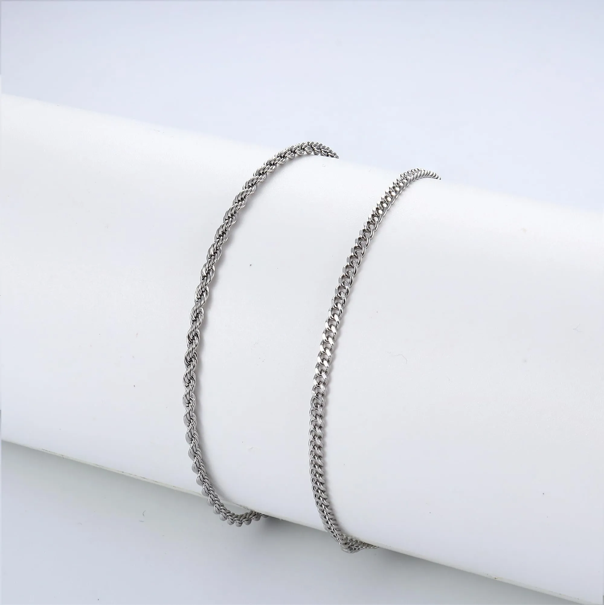 YADOCA Bracciali Uomo a Catena in Acciaio Inossidabile, Set 19 cm - immagine 7