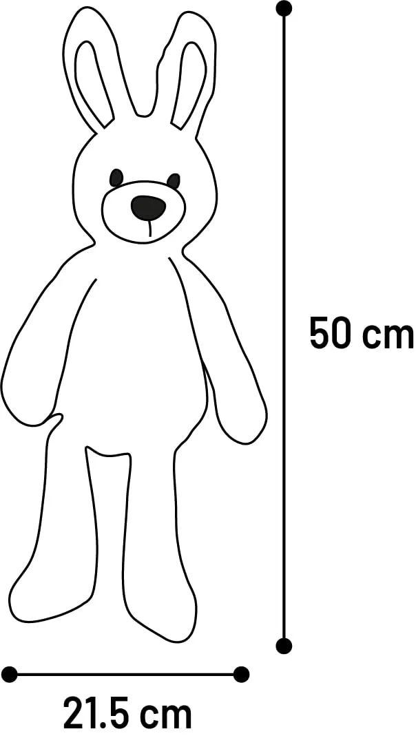 Flamingo Giochi per gatti – Roza coniglio rosa XL – 50 cm – Peluche ultra morbido con squeaker e fruscio – Creazione - immagine 3