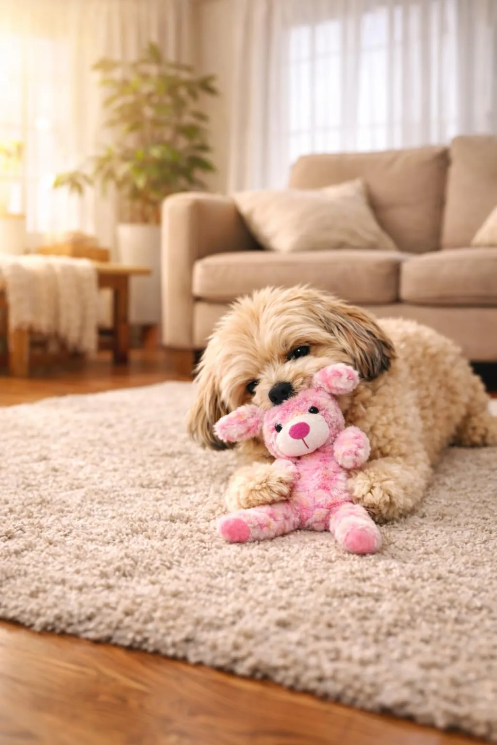 Flamingo Giochi per gatti – Roza coniglio rosa XL – 50 cm – Peluche ultra morbido con squeaker e fruscio – Creazione - immagine 4