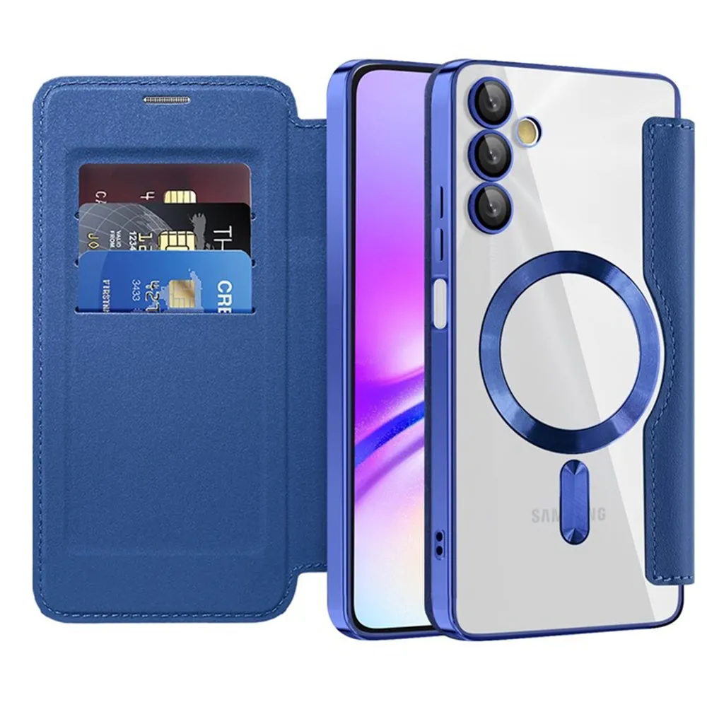 Custodia MagSafe per Samsung Galaxy A05s A057, Techsuit, SmartMag Book, Blu - immagine 1