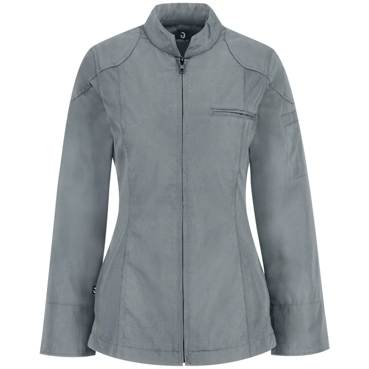JOBELINE Giacca da cuoca Racer maniche lunghe; Taglia 60; grigio - immagine 1