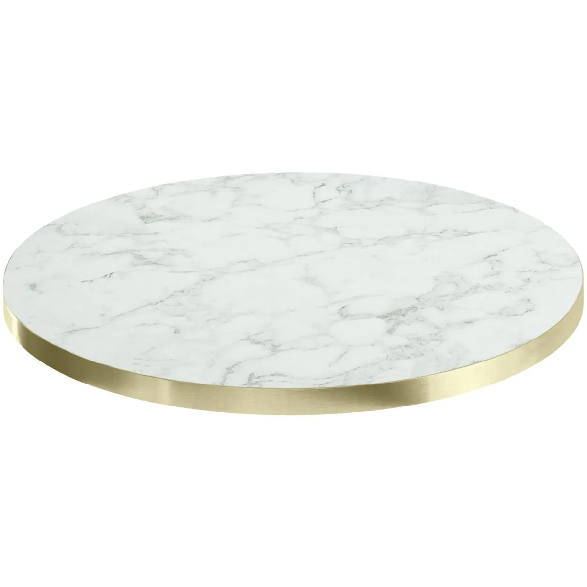 VEGA Piano per tavolo Marvani rotondo; 120x2.5 cm (ØxH); oro/bianco/marmorizzato; rotonda - immagine 1