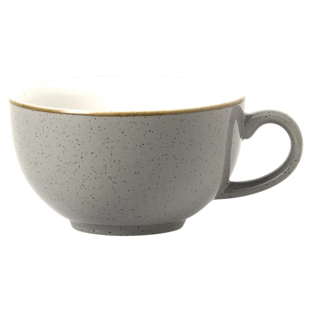 12x Churchill Tazza cappuccino Stonecast Peppercorn; 280 ml, 11x6 cm (ØxH); grigio/marrone; rotonda; 12 pz. / Pacco - immagine 1