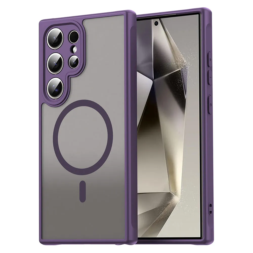 Custodia MagSafe per Samsung Galaxy S24 Ultra S928, Techsuit, HaloFrost II, Viola - immagine 1