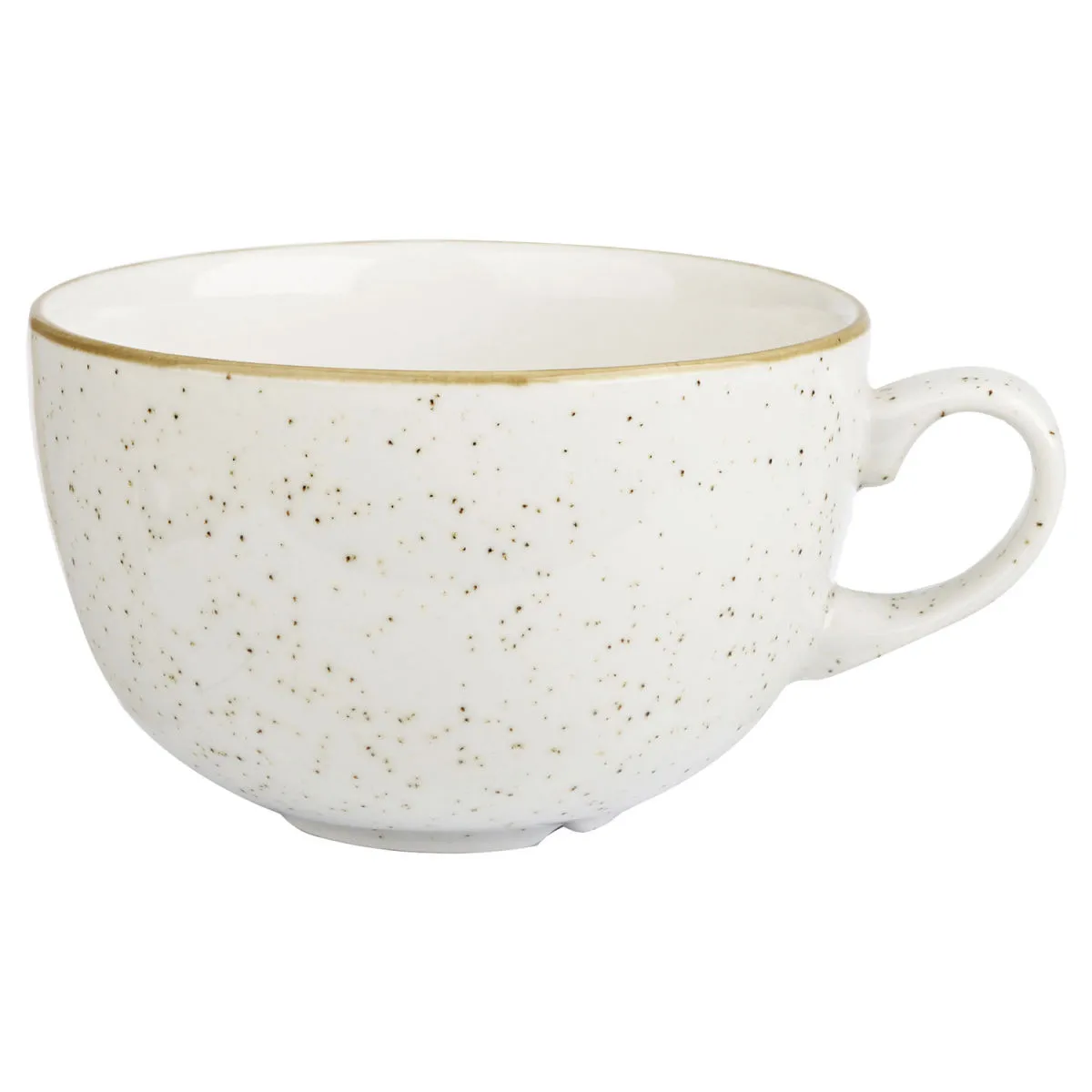 12x Churchill Tazza cappuccino Stonecast Barley White; 227 ml, 9.5x5.5 cm (ØxH); bianco/marrone; rotonda; 12 pz. / Pacco - immagine 1