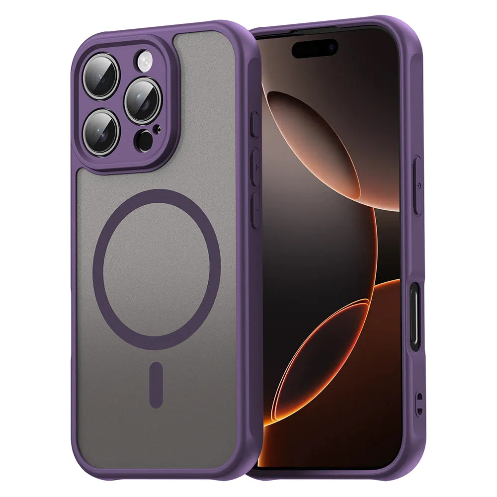 Custodia MagSafe per Apple iPhone 16 Pro, Techsuit, HaloFrost II, Viola - immagine 1