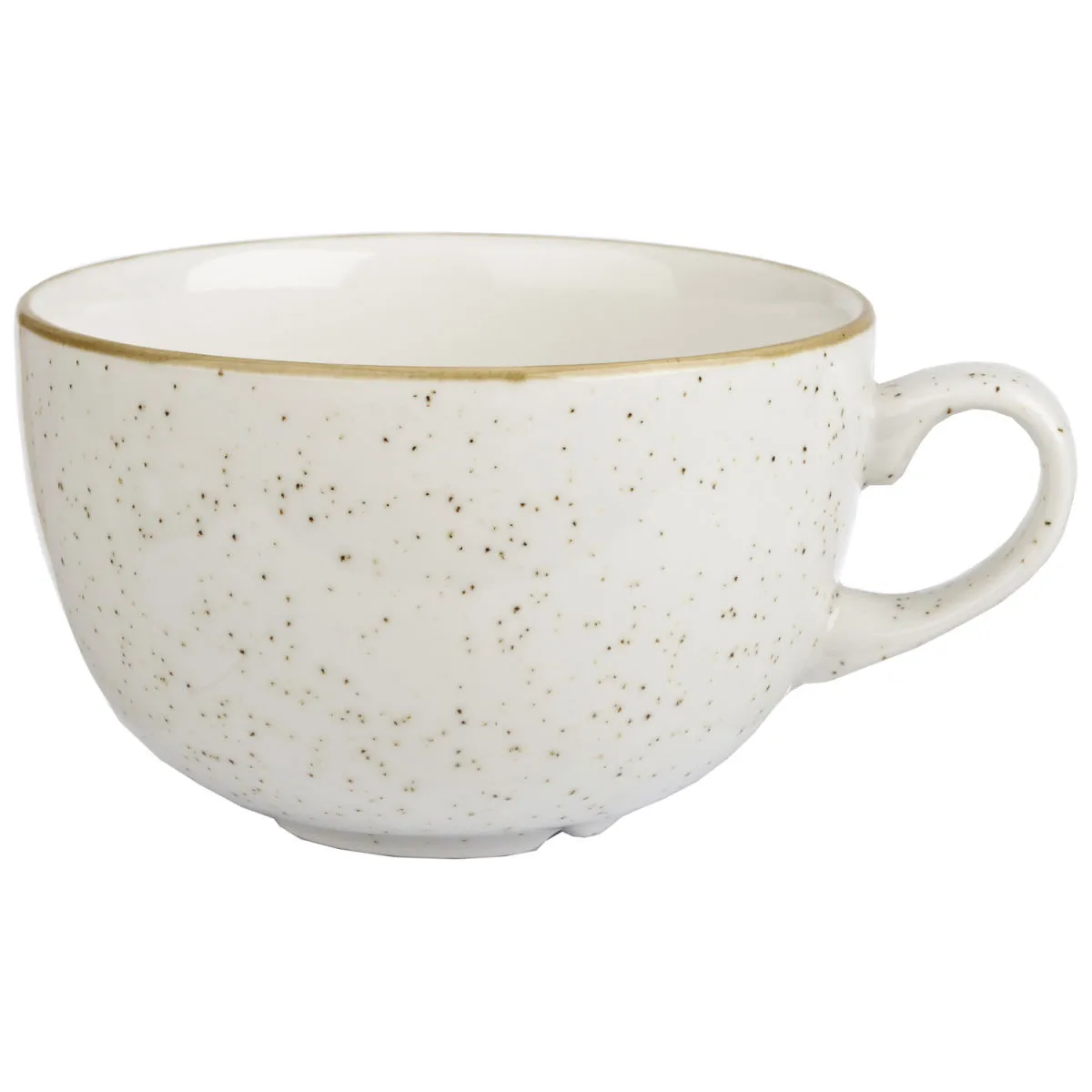 6x Churchill Tazza cappuccino Stonecast Barley White; 500 ml, 11.5x7 cm (ØxH); bianco/marrone; rotonda; 6 pz. / Pacco - immagine 1