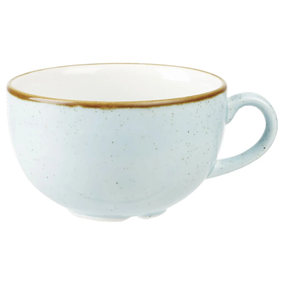 12x Churchill Tazza cappuccino Stonecast Duck Egg; 227 ml, 9.5x5.5 cm (ØxH); blu chiaro/marrone; rotonda; 12 pz. / Pacco - immagine 1