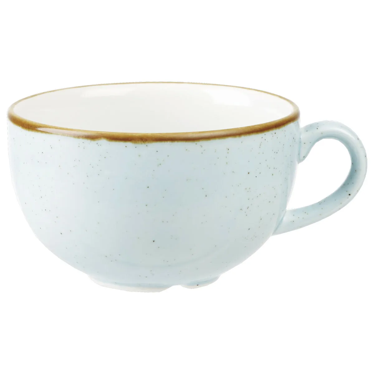 12x Churchill Tazza cappuccino Stonecast Duck Egg; 340 ml, 11x6.5 cm (ØxH); blu chiaro/marrone; rotonda; 12 pz. / Pacco - immagine 1