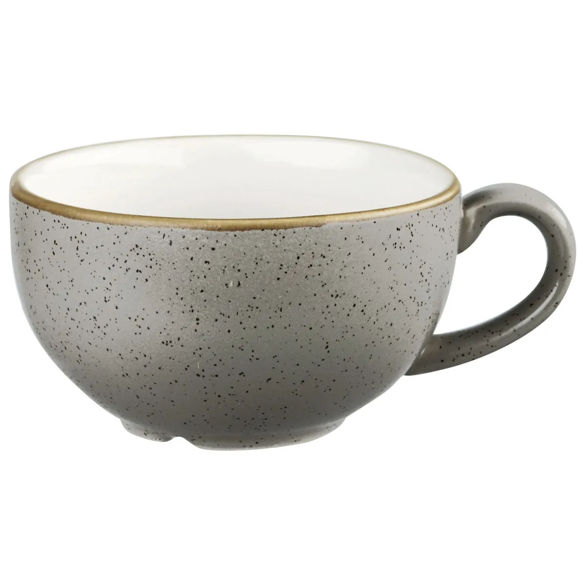 12x Churchill Tazza cappuccino Stonecast Peppercorn; 340 ml, 11x6.5 cm (ØxH); grigio/marrone; rotonda; 12 pz. / Pacco - immagine 1