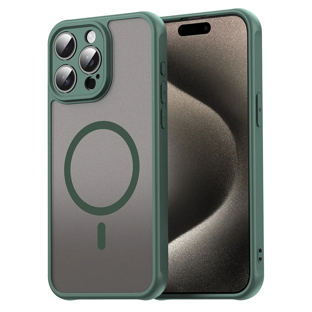 Custodia MagSafe per Apple iPhone 15 Pro, Techsuit, HaloFrost II, Verde - immagine 1