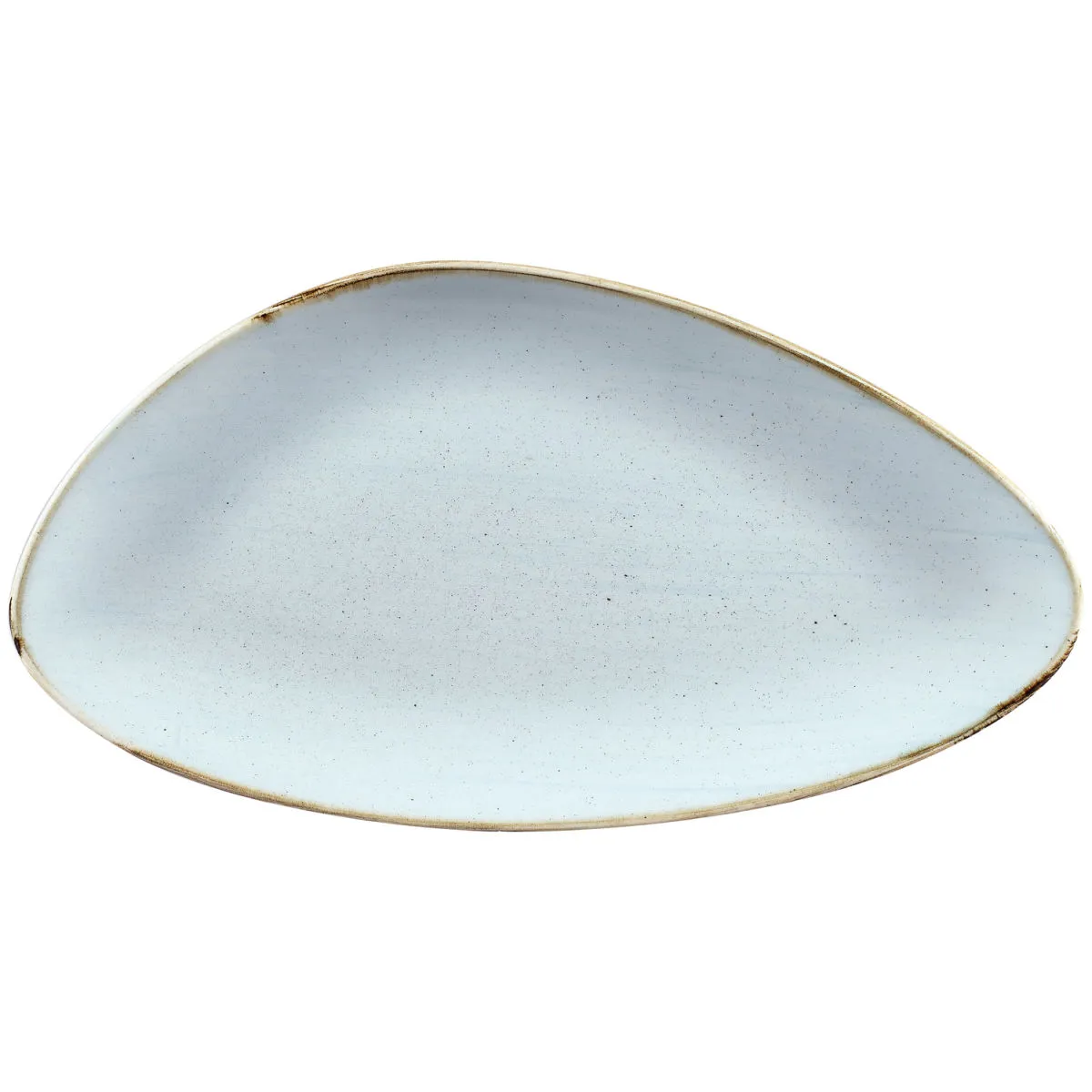 6x Churchill Chefs piatto Stonecast Duck Egg triangolare; 35.5x18.8 cm (LxL); blu chiaro/marrone; triangolare; 6 pz. / Pacco - immagine 1