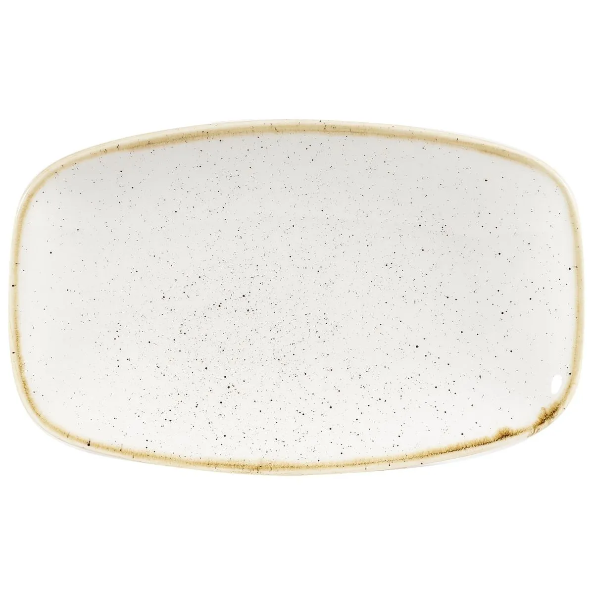 12x Churchill Chefs Piatto ovale Stonecast Barley White; 20x12.1 cm (LxL); bianco/marrone; rettangolare; 12 pz. / Pacco - immagine 1