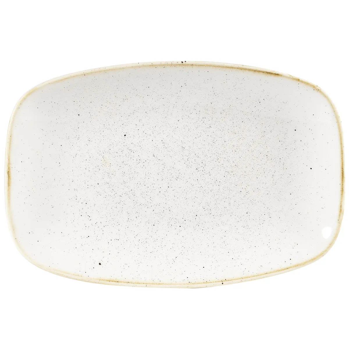 12x Churchill Chefs Piatto ovale Stonecast Barley White; 23.7x15.7 cm (LxL); bianco/marrone; rettangolare; 12 pz. / Pacco - immagine 1