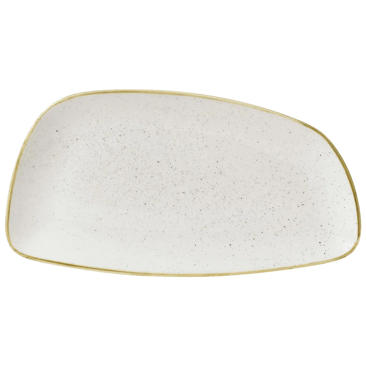 6x Churchill Chefs Geo Piatto Stonecast Barley White; 18.5x35 cm (LxL); bianco/marrone; rettangolare; 6 pz. / Pacco - immagine 1