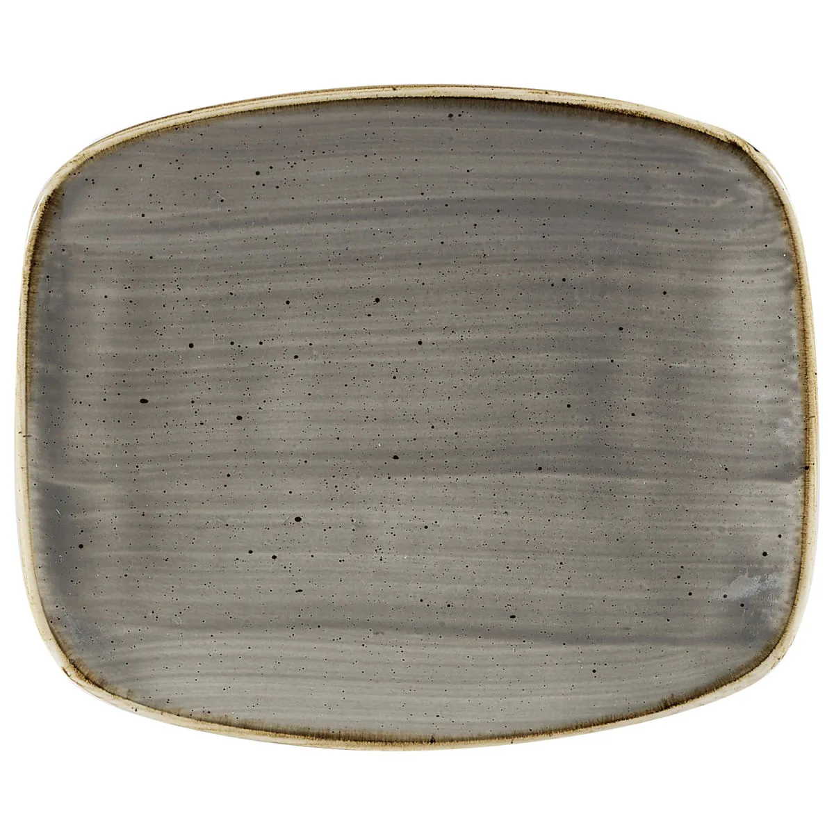 12x Churchill Chefs Piatto ovale Stonecast Peppercorn; 15.4x12.6 cm (LxL); grigio/marrone; rettangolare; 12 pz. / Pacco - immagine 1