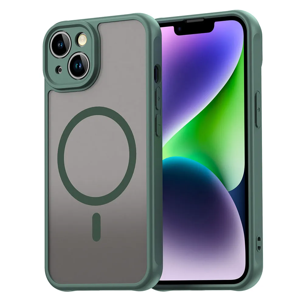 Custodia MagSafe per Apple iPhone 13, Techsuit, HaloFrost II, Verde - immagine 1