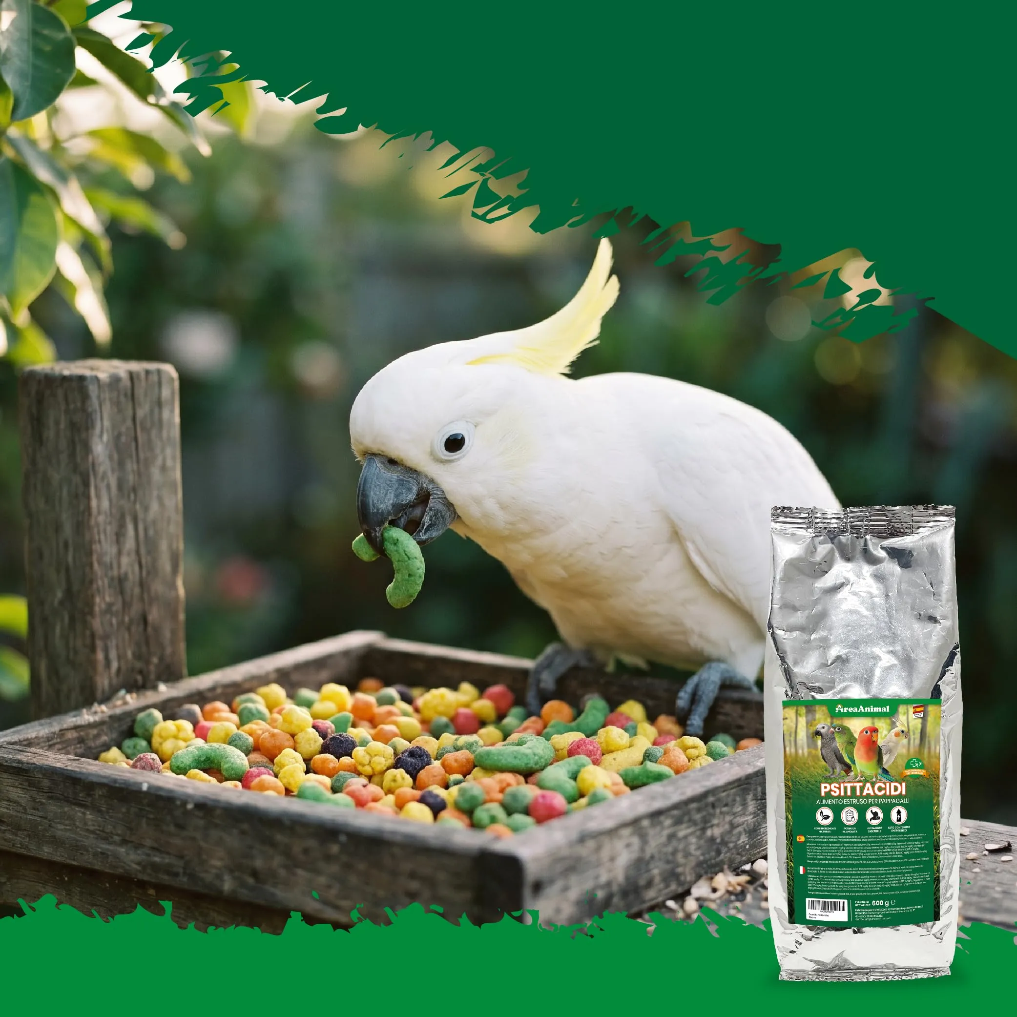 AreaAnimal - Estrusi per Pappagalli, Mangime Cocorite 600g - immagine 6