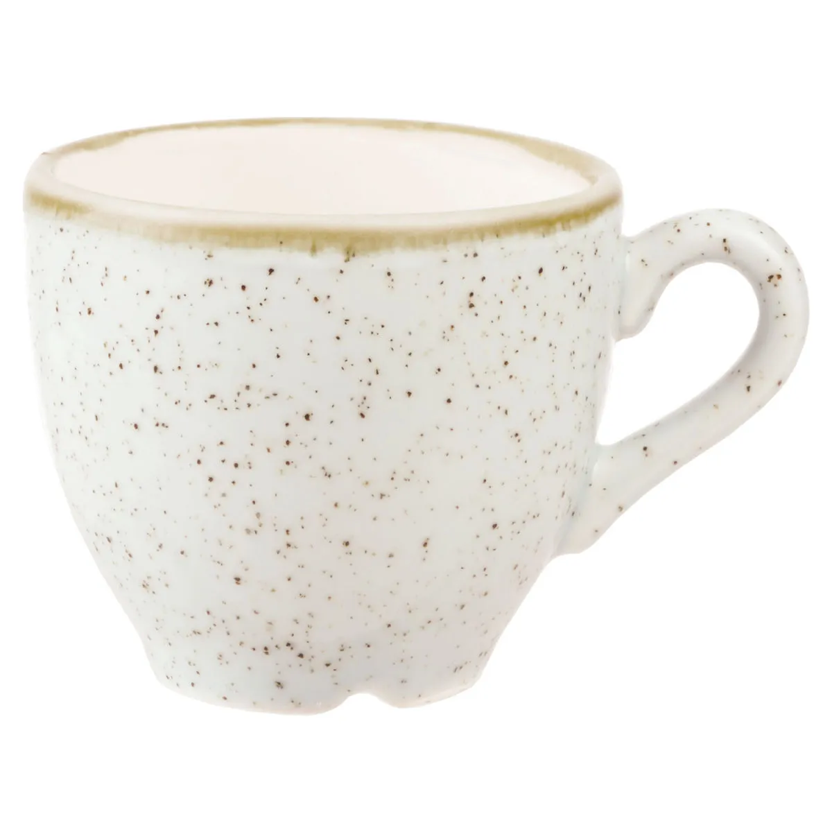 12x Churchill Tazza caffè Stonecast Barley White; 100 ml, 6.5x5.5 cm (ØxH); marrone/bianco; rotonda; 12 pz. / Pacco - immagine 1