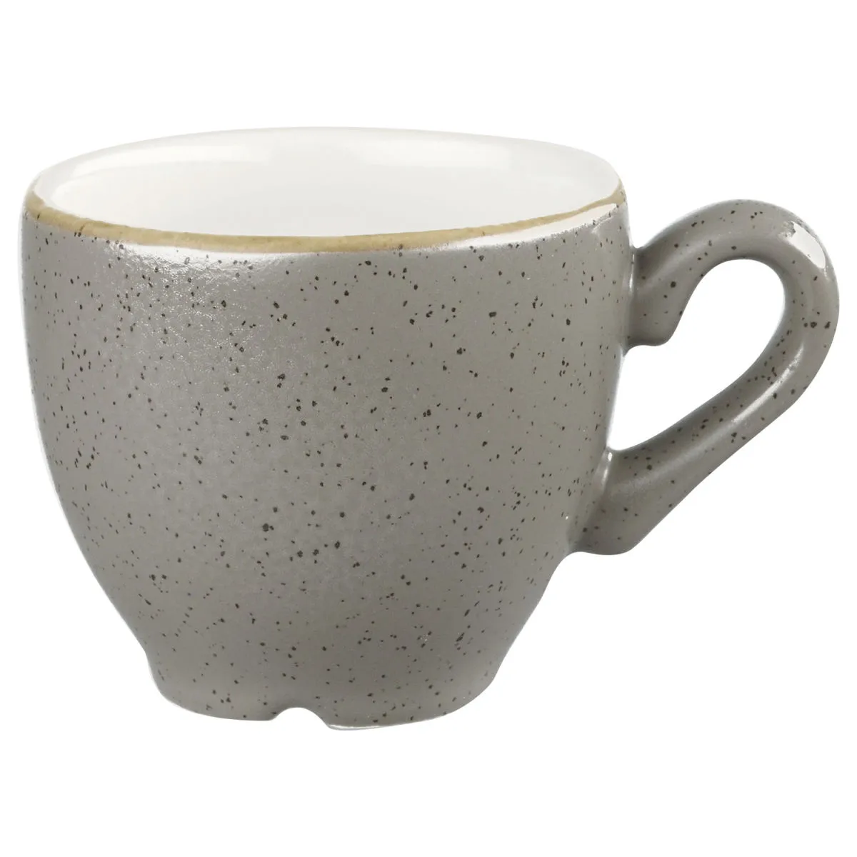 12x Churchill Tazza caffè Stonecast Peppercorn; 100 ml, 6.5x5.5 cm (ØxH); grigio/marrone; rotonda; 12 pz. / Pacco - immagine 1