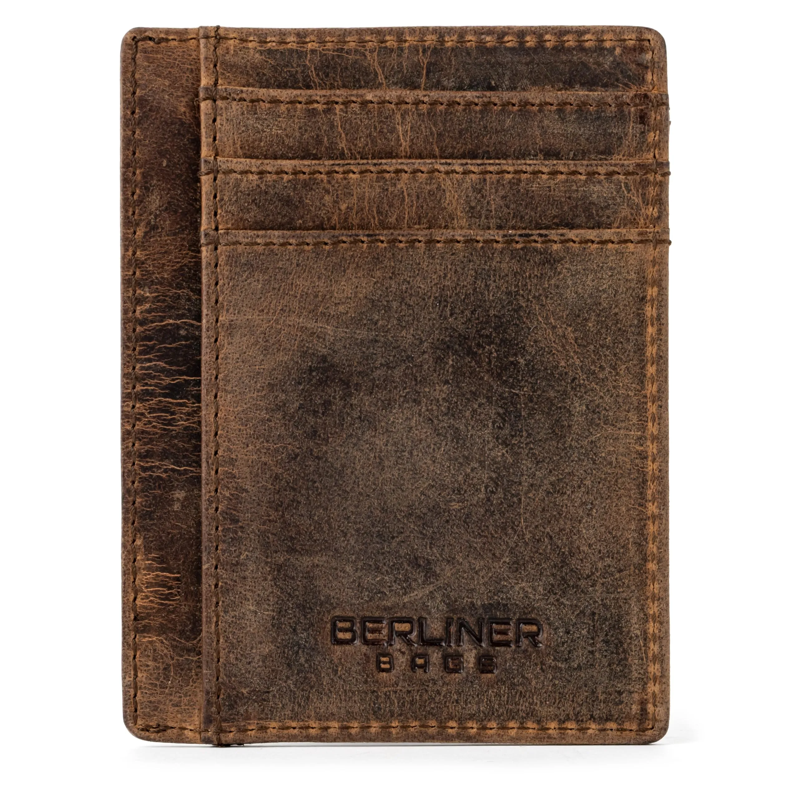 Berliner Bags Portacarte Karl Uomo Slim con Fermasoldi in Vera Pelle e RFID - immagine 1