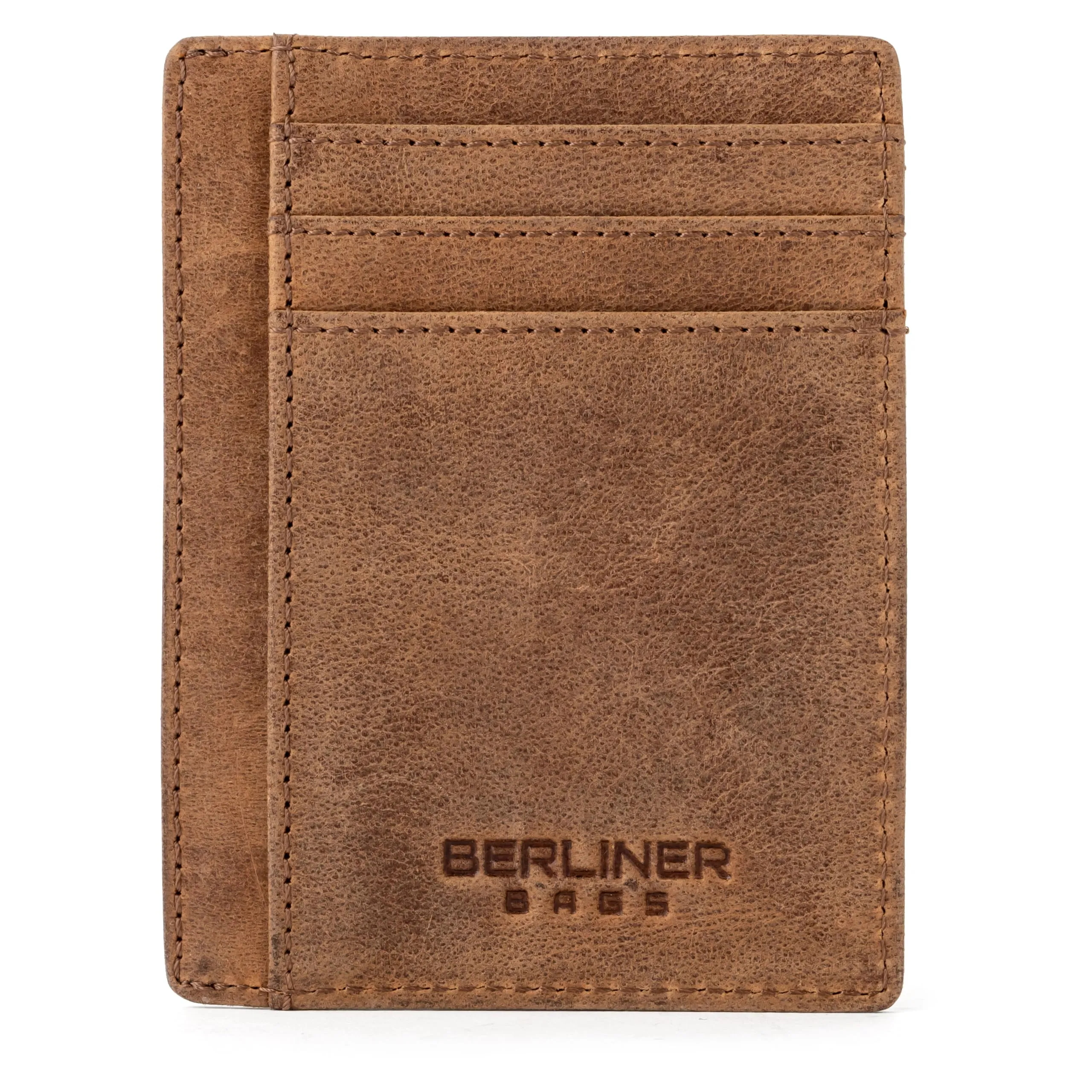 Berliner Bags Portacarte Karl Uomo Slim con Fermasoldi in Vera Pelle e RFID - immagine 1