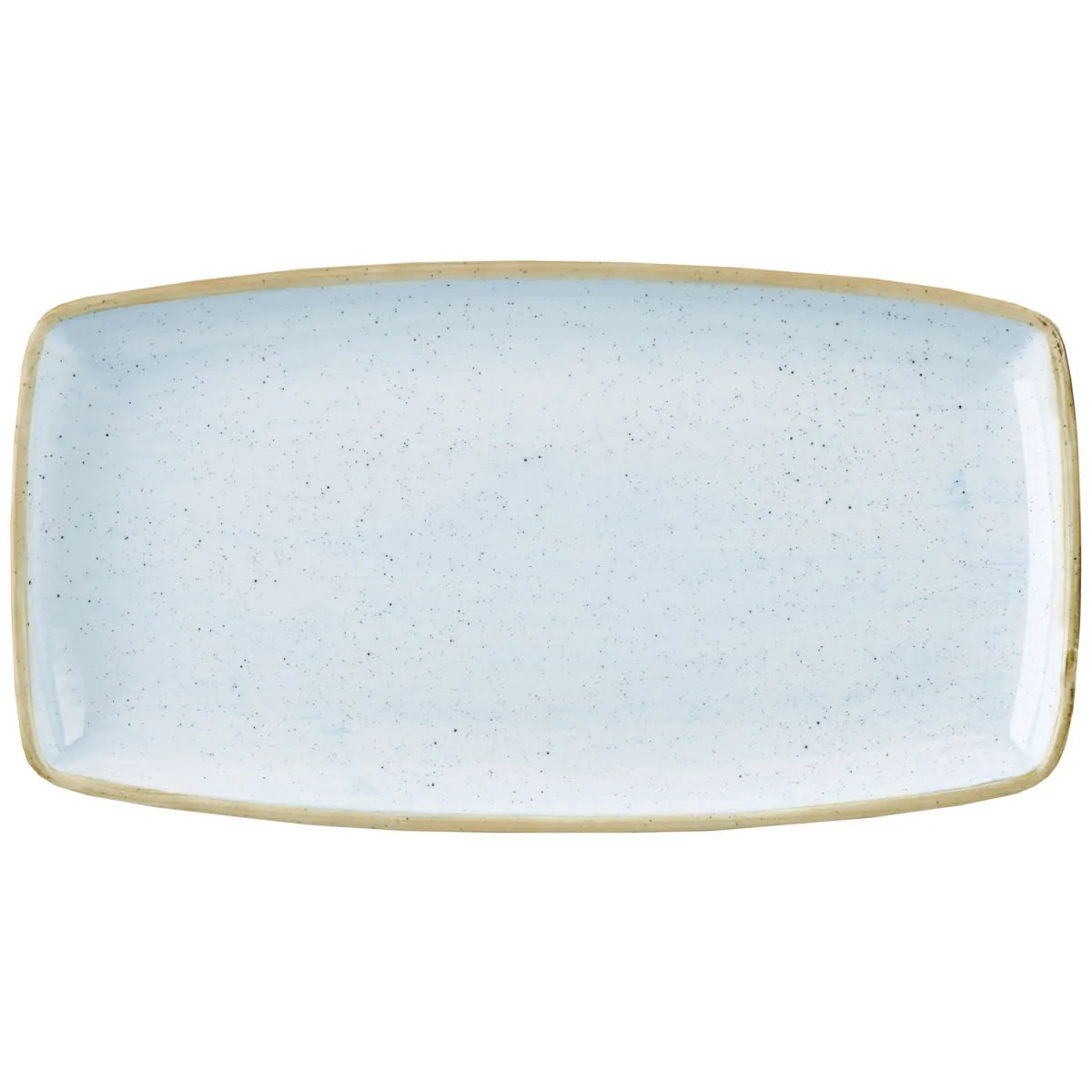 6x Churchill Piatto ovale Stonecast Duck Egg; 35x28.5 cm (LxL); blu chiaro/marrone; rettangolare; 6 pz. / Pacco - immagine 1