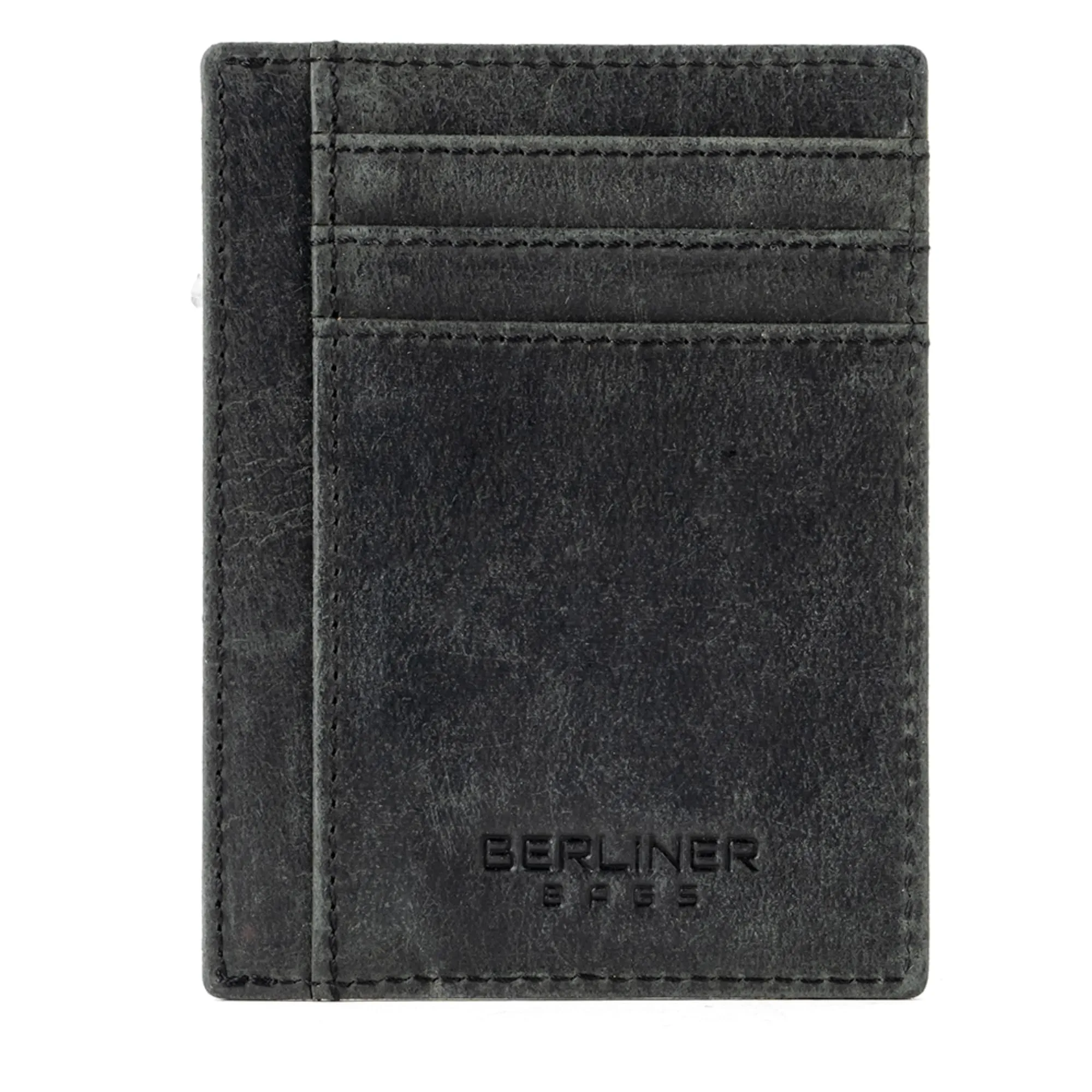 Berliner Bags Portacarte Karl Uomo Slim con Fermasoldi in Vera Pelle e RFID - immagine 1