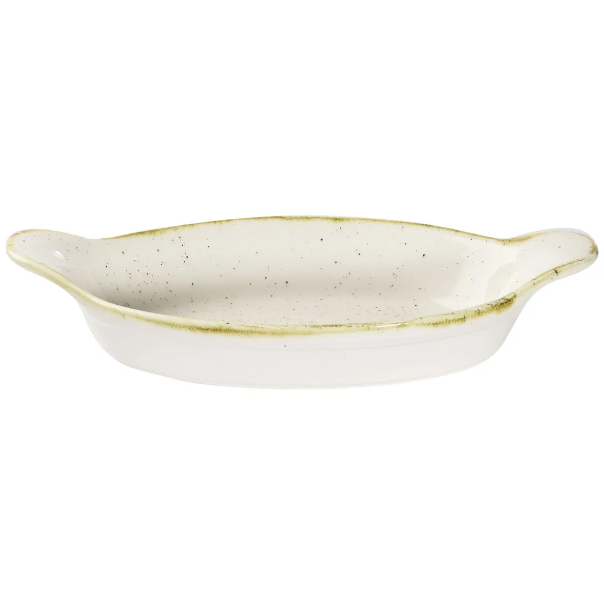 6x Churchill Padella Stonecast Barley White ovale; 300 ml, 15x18 cm (LxL); bianco/marrone; ovale; 6 pz. / Pacco - immagine 1