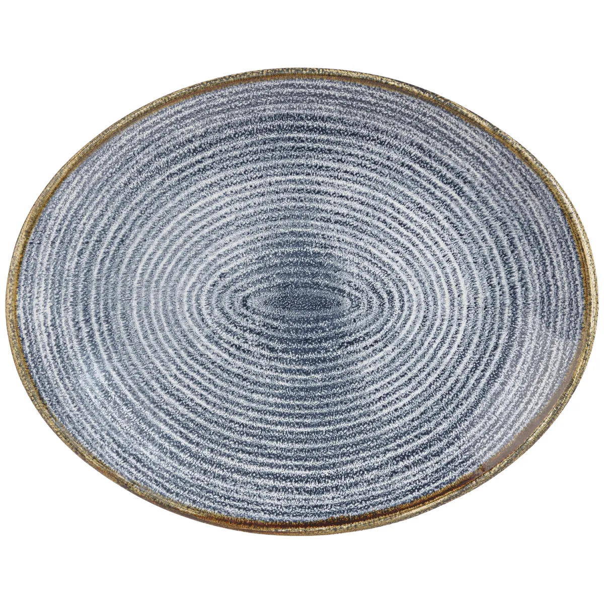 12x Churchill Piatto Studio Prints Slate Blue ovale; 31.7x25.5 cm (LxL); blu/marrone; ovale; 12 pz. / Pacco - immagine 1