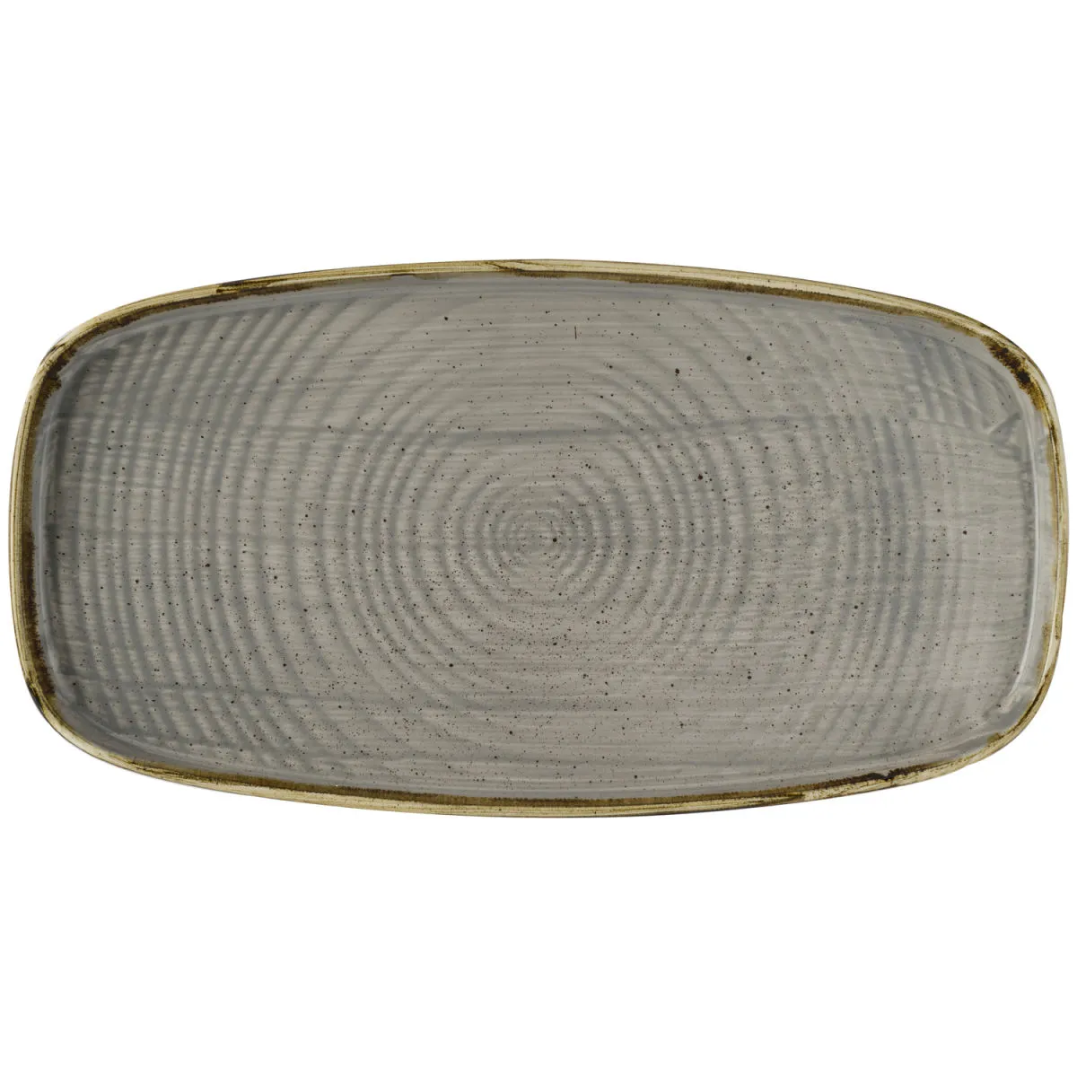 6x Churchill Piatto Stonecast Peppercorn con bordo; 35x18.5x2 cm (LxLxH); grigio/marrone; rettangolare; 6 pz. / Pacco - immagine 1