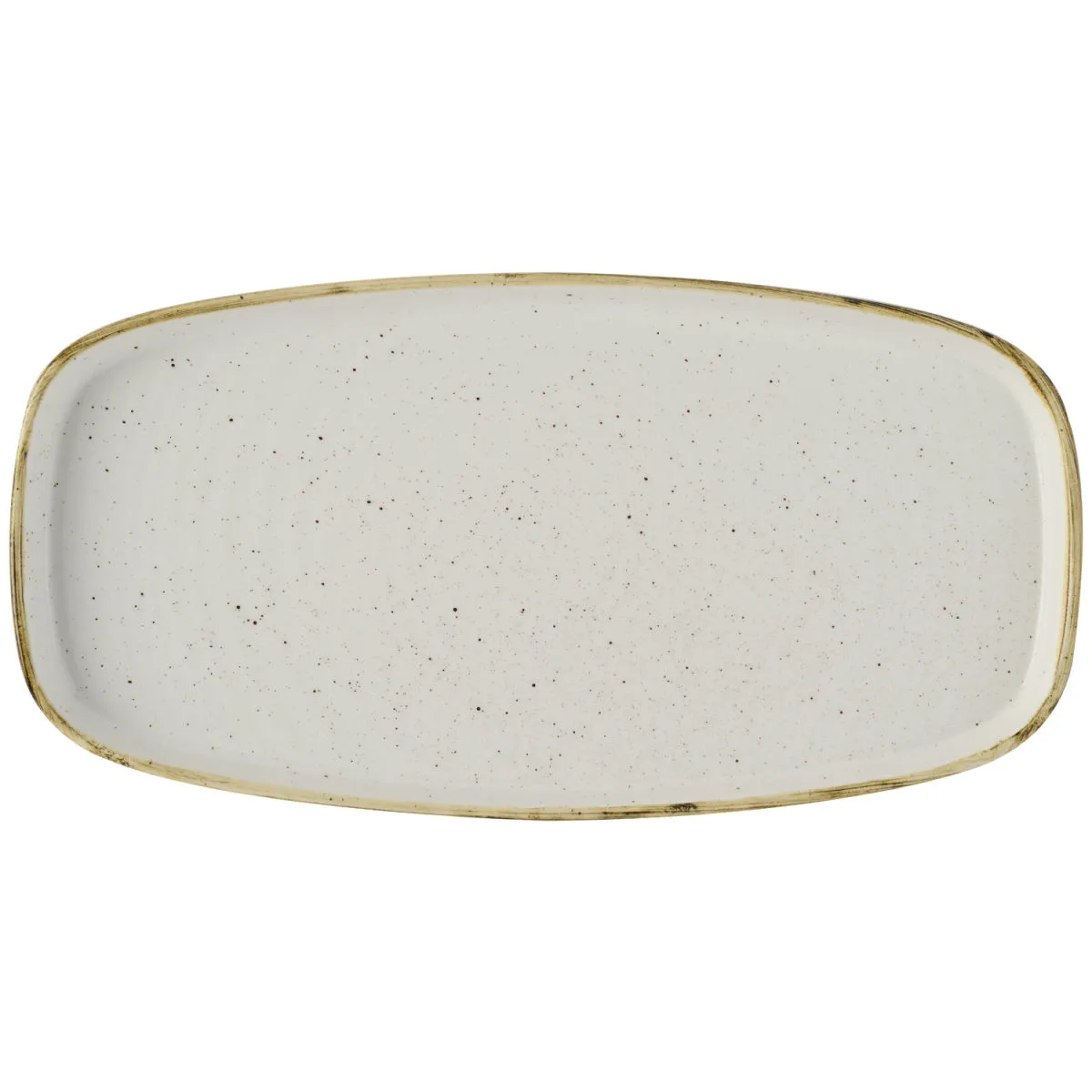 6x Churchill Piatto Stonecast Barley White con bordo accentuato; 30x15.4x2 cm (LxLxH); bianco/marrone; rettangolare; 6 pz. / Pacco - immagine 1