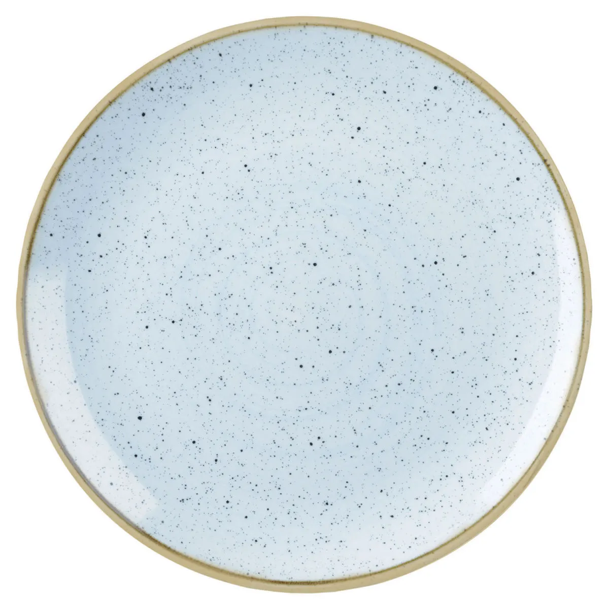 12x Churchill Piatto piano Stonecast Duck Egg Coupe; 21.7 cm (Ø); blu chiaro/marrone; rotonda; 12 pz. / Pacco - immagine 1